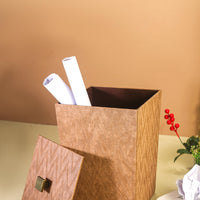 Light Tan Top Cover Dustbin