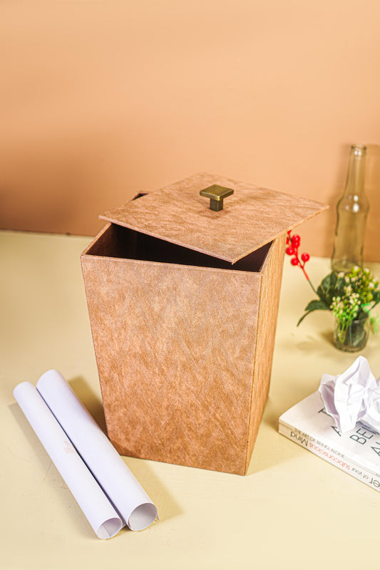 Light Tan Top Cover Dustbin