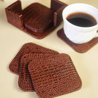 Dark Tan Tea Coaster Edges