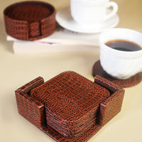 Dark Tan Tea Coaster Edges