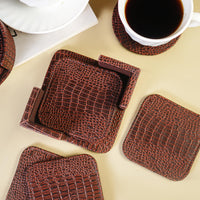 Dark Tan Tea Coaster Edges