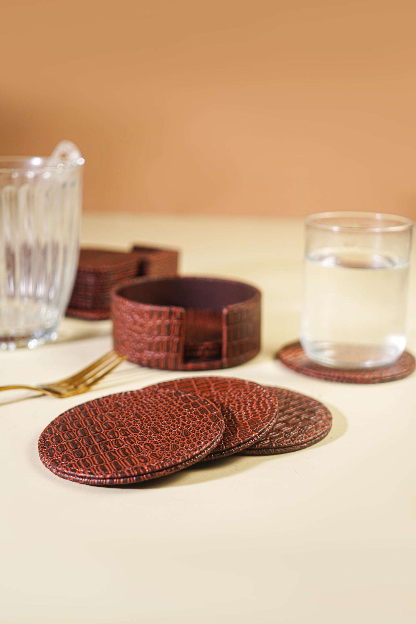 Brown Tea Coaster Round