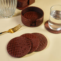 Brown Tea Coaster Round