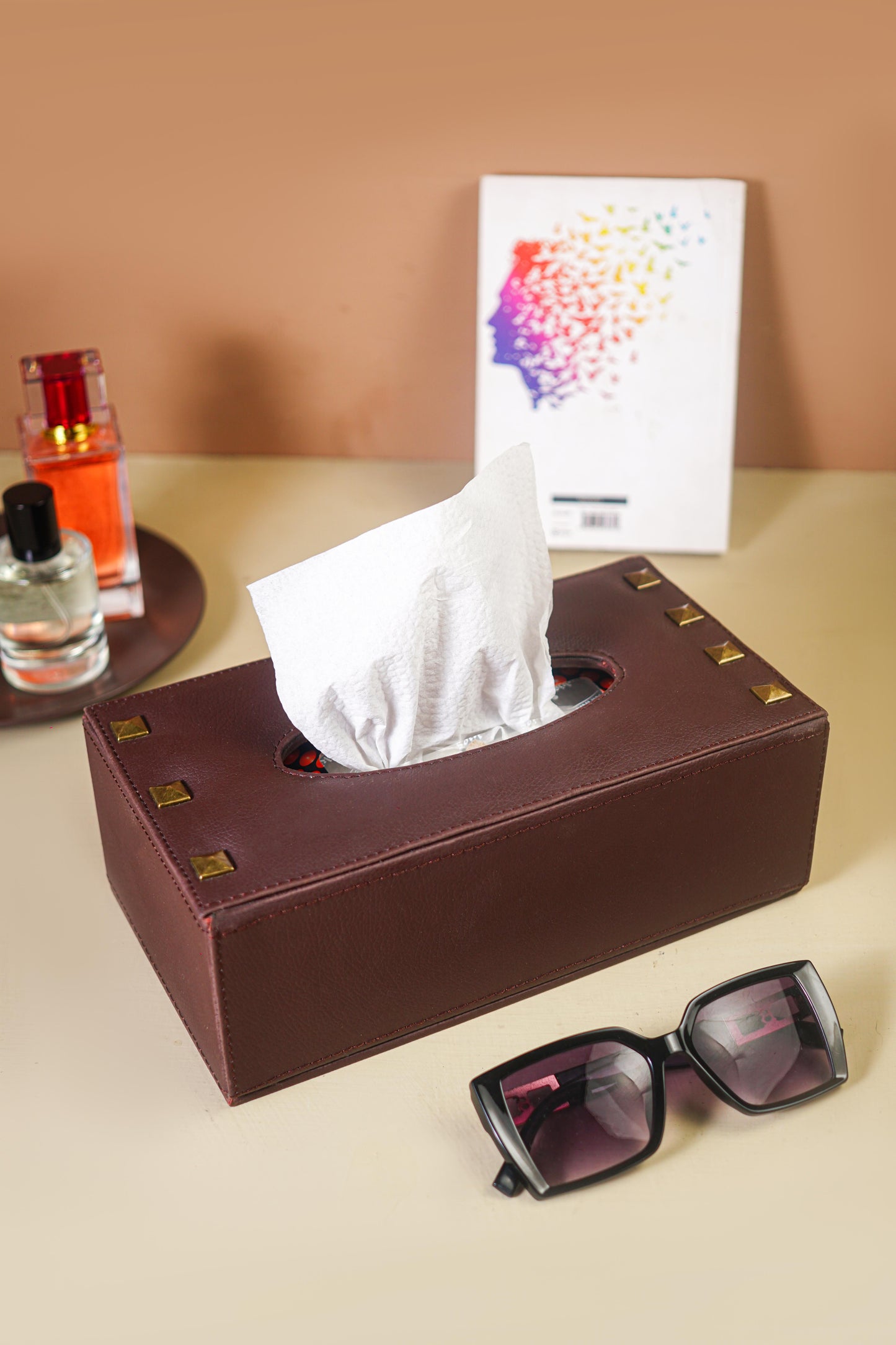 Milled Brown Tissue Box