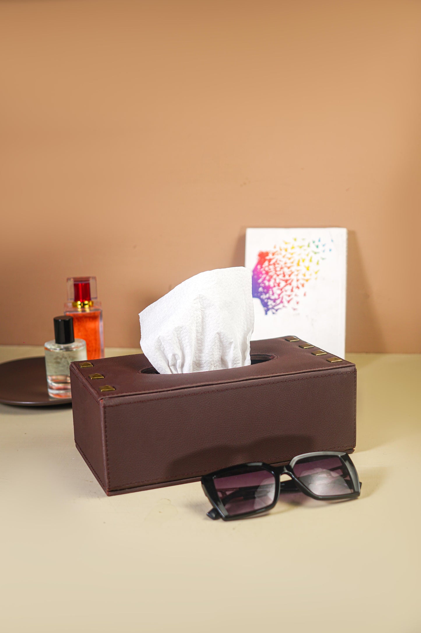 Milled Brown Tissue Box