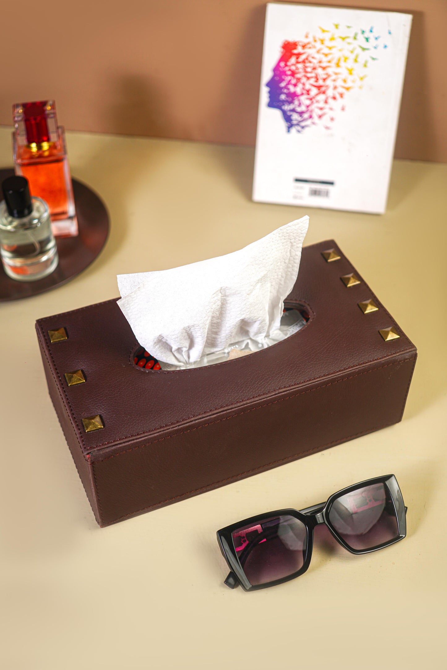 Milled Brown Tissue Box