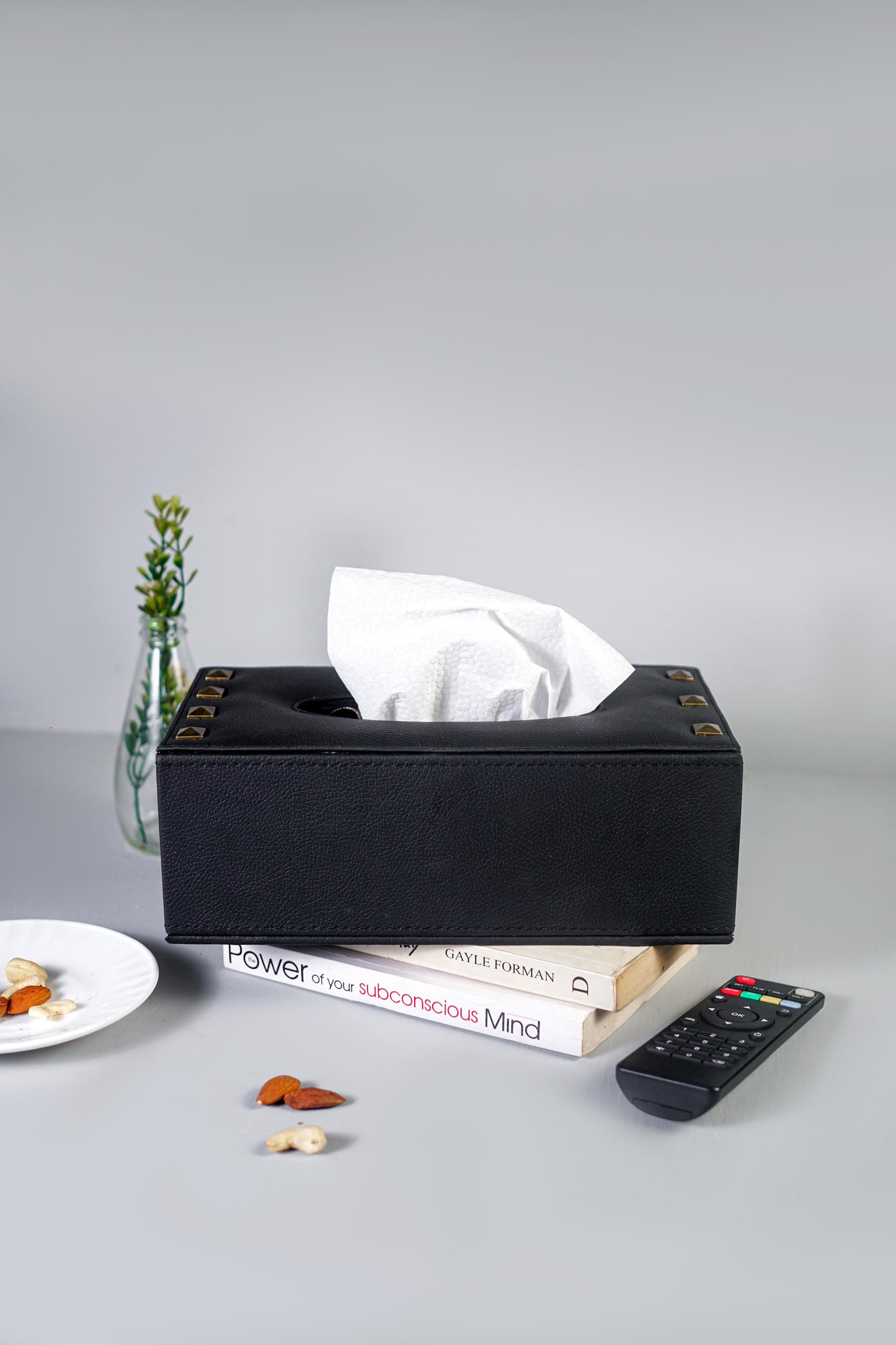 Milled Black Tissue Box