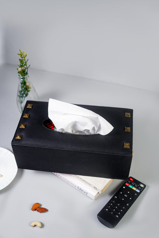 Milled Black Tissue Box