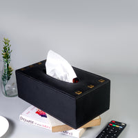 Milled Black Tissue Box