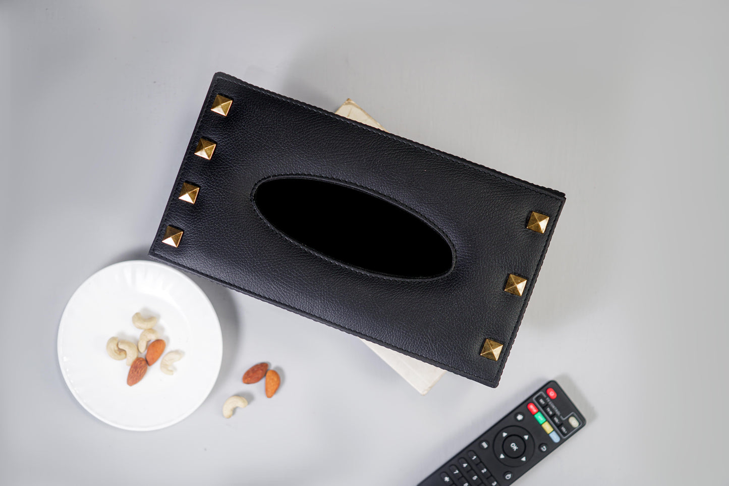 Milled Black Tissue Box