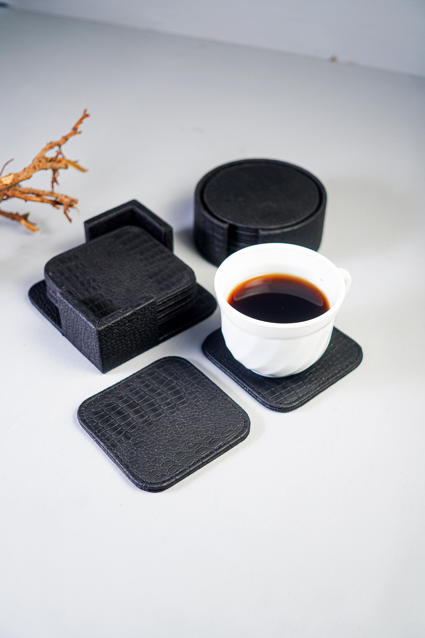 Black Tea Coaster Edges