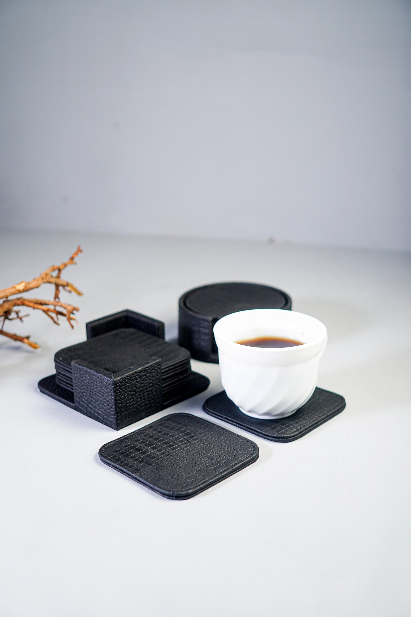 Black Tea Coaster Edges