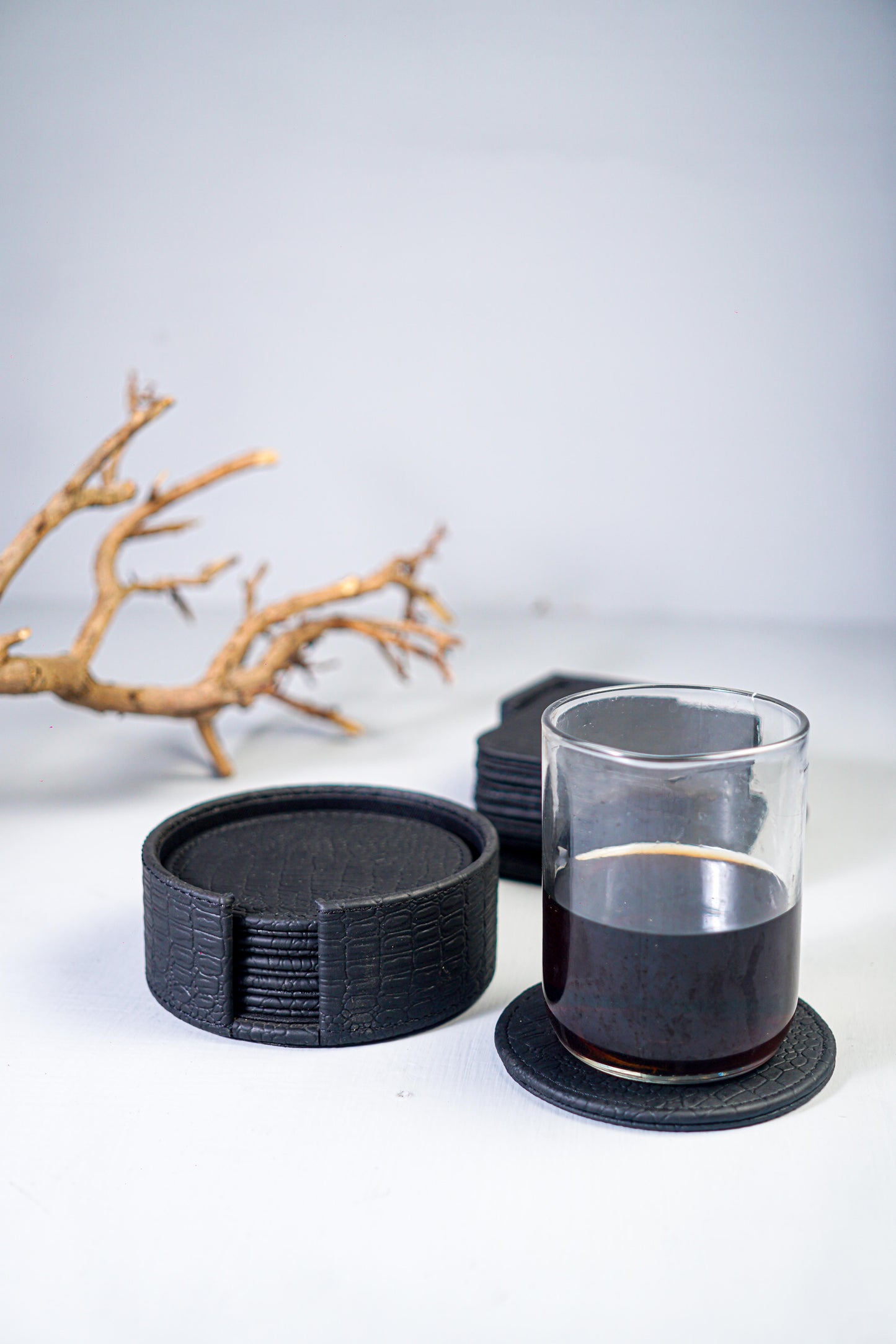 Black Tea Coaster Round