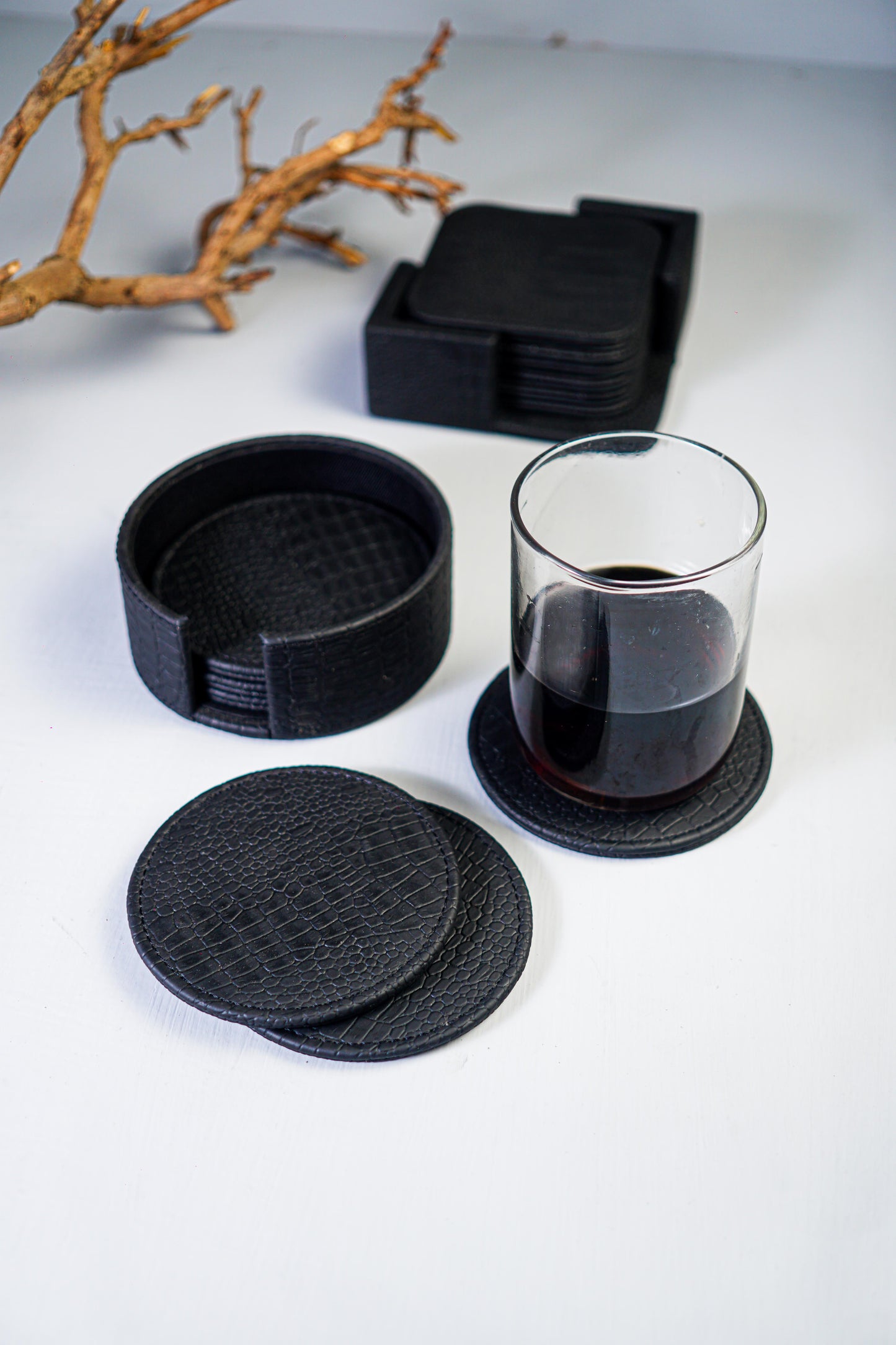 Black Tea Coaster Round