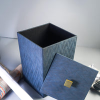 Bluish Grey Top Cover Dustbin