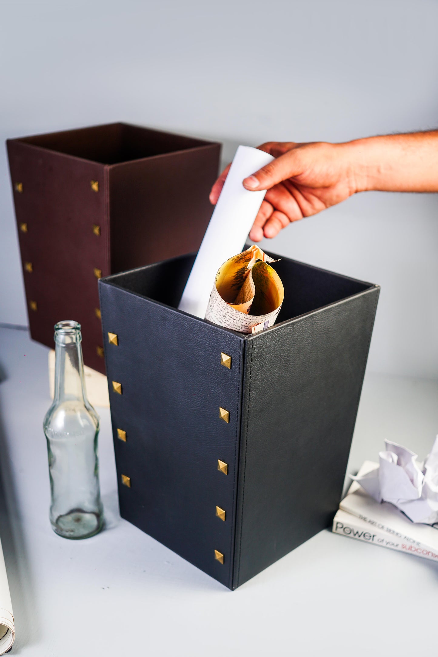 Milled Black Dustbin