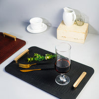 Black Rectangle Serving Tray