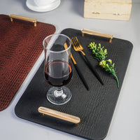 Black Rectangle Serving Tray