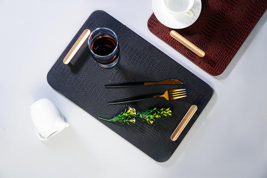 Black Rectangle Serving Tray