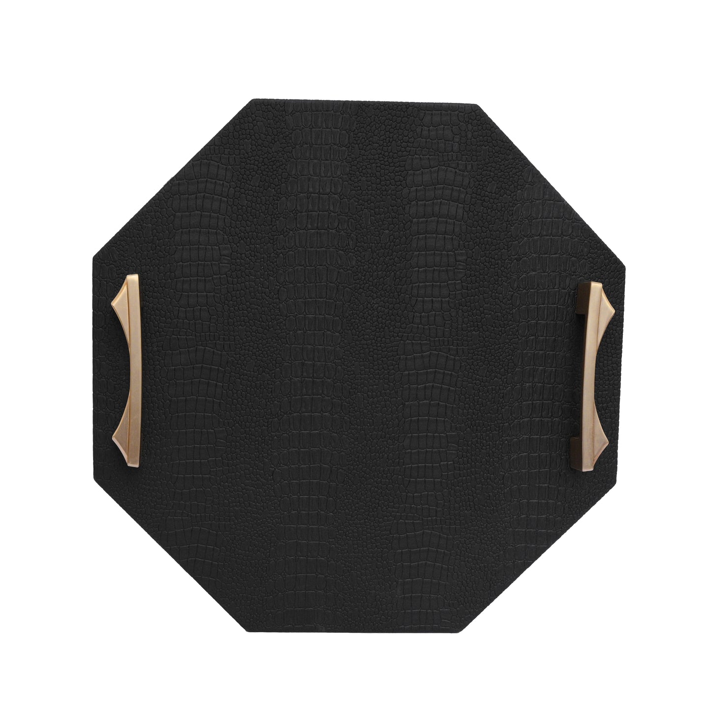 Black Octagon Serving Tray