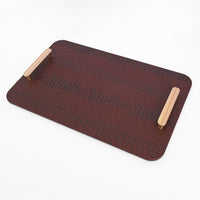 Dark Tan Rectangle Serving Tray